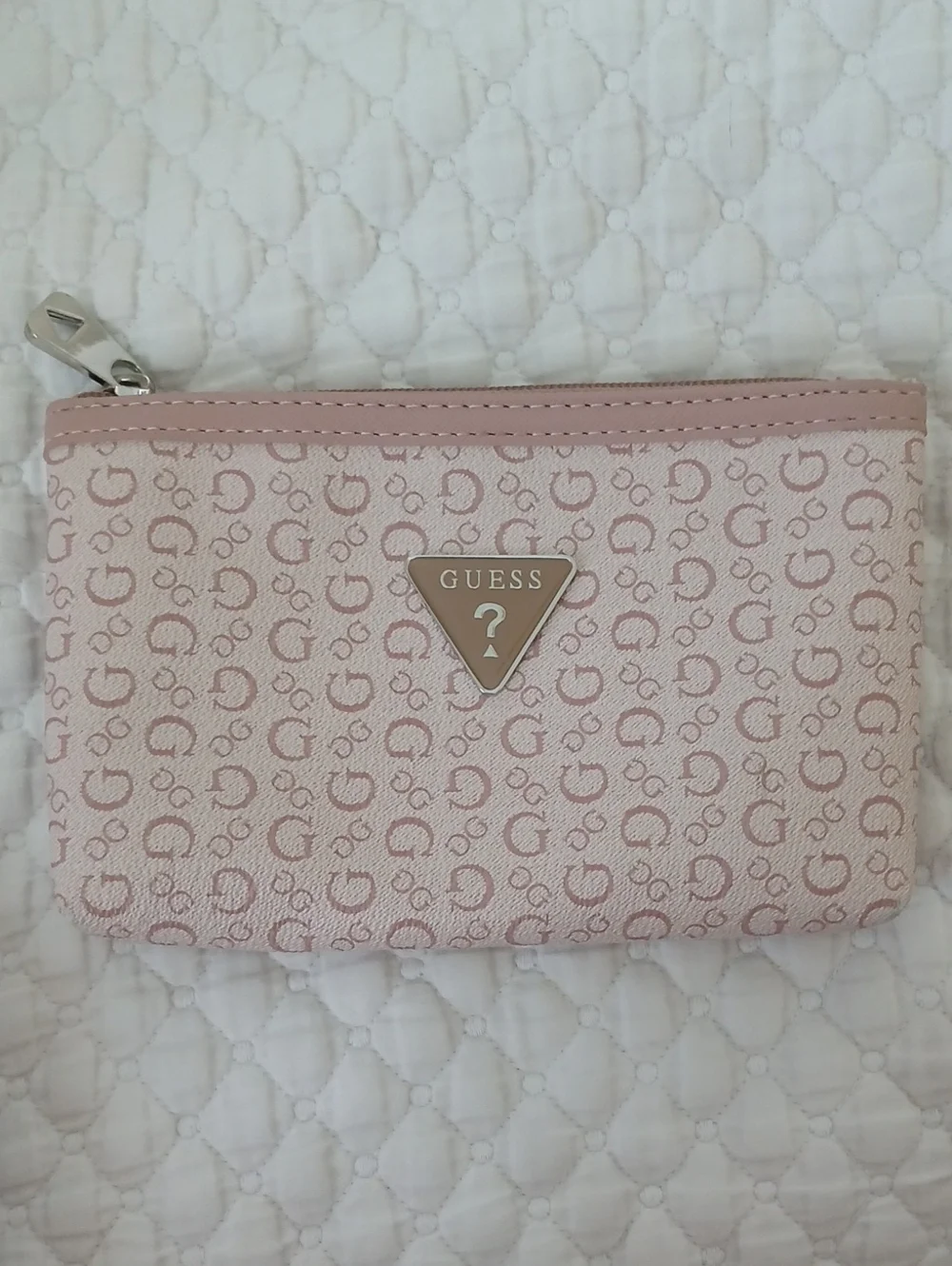 GUESS Pink Logo Coin Pouch